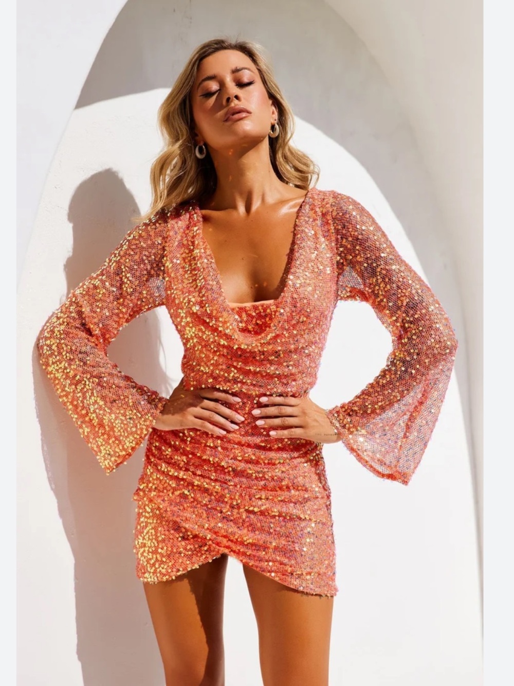 New Sage + Paige Changing The Rules Sequin Mini Dress